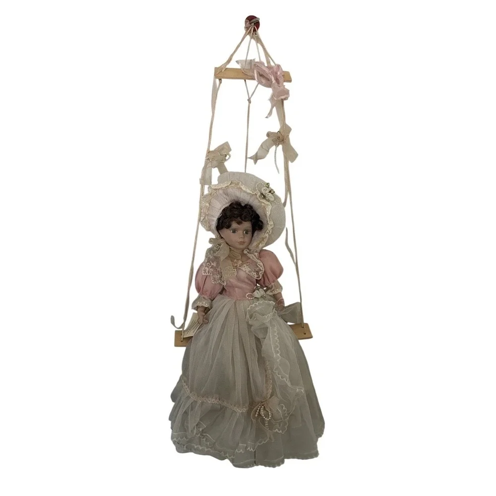 Show Stoppers Porcelain Doll On A Swing Gentle Breeze Collection Vintage
